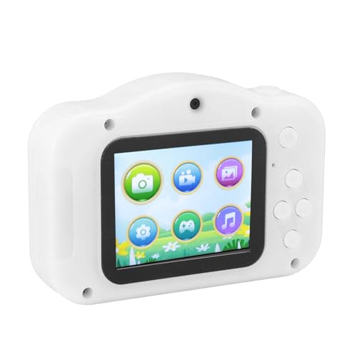 Kids Digitalkamera mit 40 MP Dualkameras 1080p Videos MP3 -Wiedergabe Bildungsspiele Schockproof Shell Tragbarer Hangsgurt für Jungen und Mädchen ab 6 Jahren (White) von Acouto