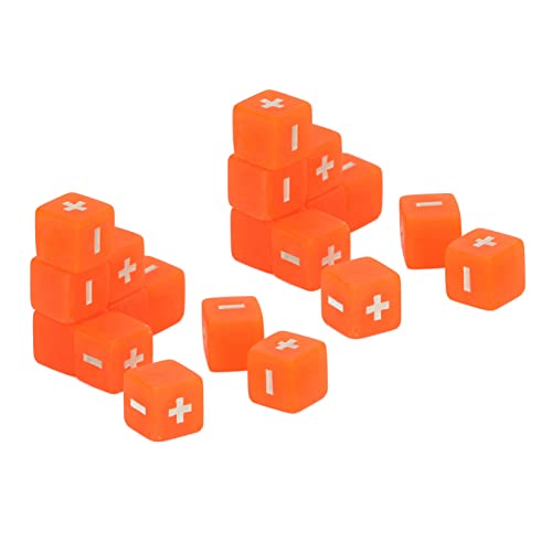 Matheunterricht, Kompaktes 16-mm-Würfelset für den Klassenzimmer-Plus-Minus-Betrieb – 20 Stück für das Lernen von Kindern (ORANGE) von Acouto