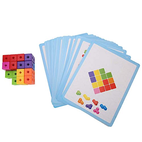 Quadratische Magnetwürfel für Kinder, Bausteine zum Zusammenbauen, bunte Bausteine, 3D, Lernspielzeug für Kinder von Acouto