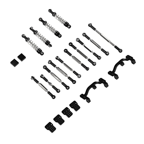 RC Auto Aluminiumlegierung Stoßdämpfer Kit Upgrade Ersatzteile für WPL C24 C14K C24K RC Auto, Licht und Heimwerker: WPL ferngesteuertes Auto (schwarz) von Acouto
