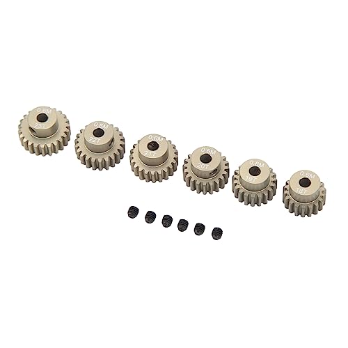 Ritzel für RC Motor, 3,175 mm, 18T-23T, Metall-Set, Ritzel aus Aluminiumlegierung für Kletterauto, 1/8 1/10 RC, 6-teiliges Ausrüstungsset für Enthusiasten Ritzel für RC Motor, 3,175 mm, 18T-23T, Metall-Set, Ritzel aus Aluminiumlegierung für Kletterauto, 1/8 1/10 RC, 6-teiliges Ausrüstungsset für Enthusiasten von Acouto