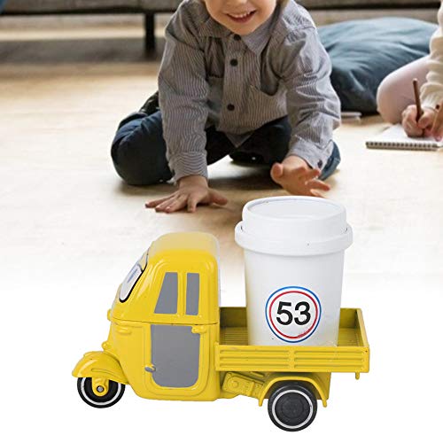 Spielzeugfahrzeuge Legierung Dreirad Spielzeug Modell Hohe Simulation Kinder Kinder Zurückziehen Fahrzeug Interaktives Pädagogisches Spielzeugmodell (Dreirad mit gelbem Becher) von Acouto