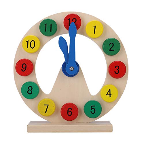 Uhr aus Holz für Kinder, Spielzeug für Kinder, frühes Lerngeschenk, Zahlenblöcke, Puzzle für kleine Jungen und Mädchen Uhr aus Holz für Kinder, Spielzeug für Kinder, frühes Lerngeschenk, Zahlenblöcke, Puzzle für kleine Jungen und Mädchen von Acouto