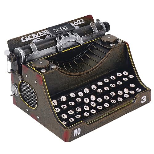 Vintage Schreibmaschine Replik aus hochwertigem Eisen, ideales Geschenk für Sammler, robuste Vintage Schreibmaschine für Büros von Acouto