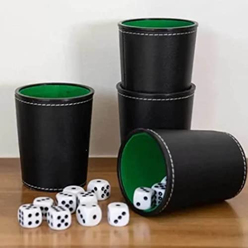Würfelbecher-Set mit 20 Punktwürfeln, Exquisites Handgefühl, Schwarze Schüttelbox für Bar und Zuhause Würfelbecher-Set mit 20 Punktwürfeln, Exquisites Handgefühl, Schwarze Schüttelbox für Bar und Zuhause von Acouto