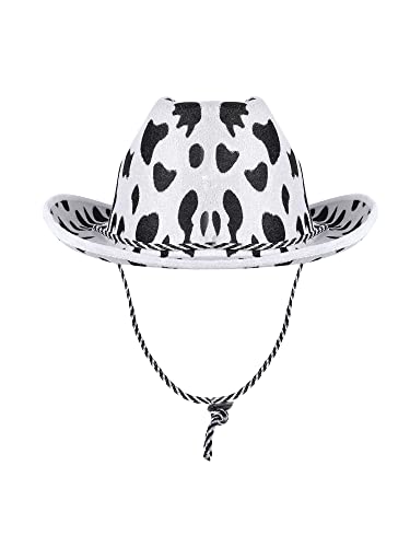Acrawnni Cowgirl-Hut, Kostüm, Karneval, Kopfbedeckung, Disco, Abschlussball, Cowboyhut, Spielkostüm, Brautjungfern, Damen/Herren, Westernhut (A-Milchkuh, Acrawnni Cowgirl-Hut, Kostüm, Karneval, Kopfbedeckung, Disco, Abschlussball, Cowboyhut, Spielkostüm, Brautjungfern, Damen/Herren, Westernhut (A-Milchkuh, von Acrawnni