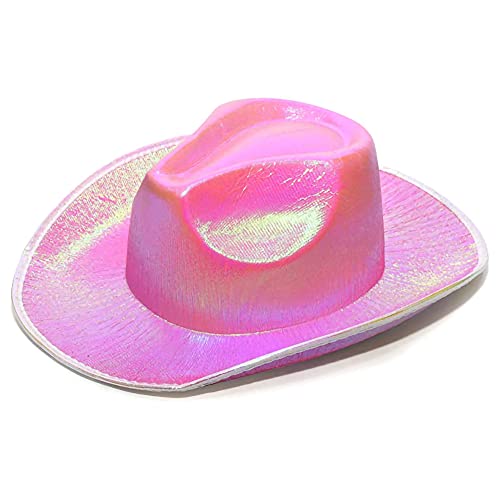Acrawnni Cowgirl-Hut, Kostüm, Karneval, Kopfbedeckung, Disco, Abschlussball, Cowboyhut, Spielkostüm, Brautjungfern, Damen/Herren, Westernhut (A-Perlglanz-Lichtpulver) von Acrawnni