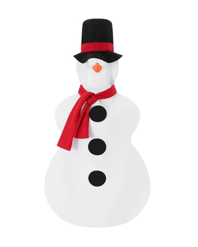 Acrawnni Lustiges Schneemann-Kostüm für Erwachsene, aufblasbar, Weihnachtsmann, Elfe, Schneemann, Lebkuchenmann, Weihnachtskostüm (A-Weiß, Größe XL) von Acrawnni