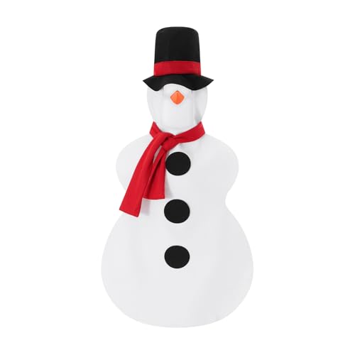 Acrawnni Schneemann-Kostüm für Damen und Herren, ärmellos, Schneemann, Overall, Outfit, Weihnachten, Cosplay, Verkleidung für Erwachsene mit falscher Nase und Schal (A-Weiß, Größe M) von Acrawnni