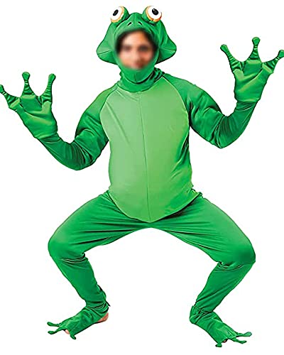 Lustiger Froschkönig für Herren, Cosplay-Kostüm, Halloween, Erwachsenen-Cosplay, Party, Einteiler, grün, XXL Lustiger Froschkönig für Herren, Cosplay-Kostüm, Halloween, Erwachsenen-Cosplay, Party, Einteiler, grün, XXL von Acrawnni