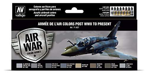 Acrylicos Vallejo 071627 Farb-Set, Armee de l Air, ab 1945 Modellbau von Vallejo