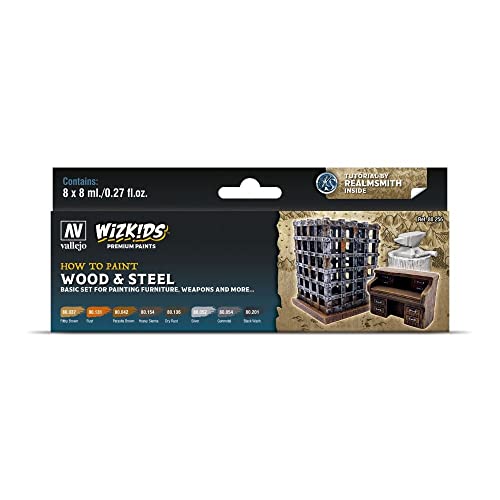 Farb-Set, WizKids Wood & Steel, 8 x 8 ml Farb-Set, WizKids Wood & Steel, 8 x 8 ml von Vallejo