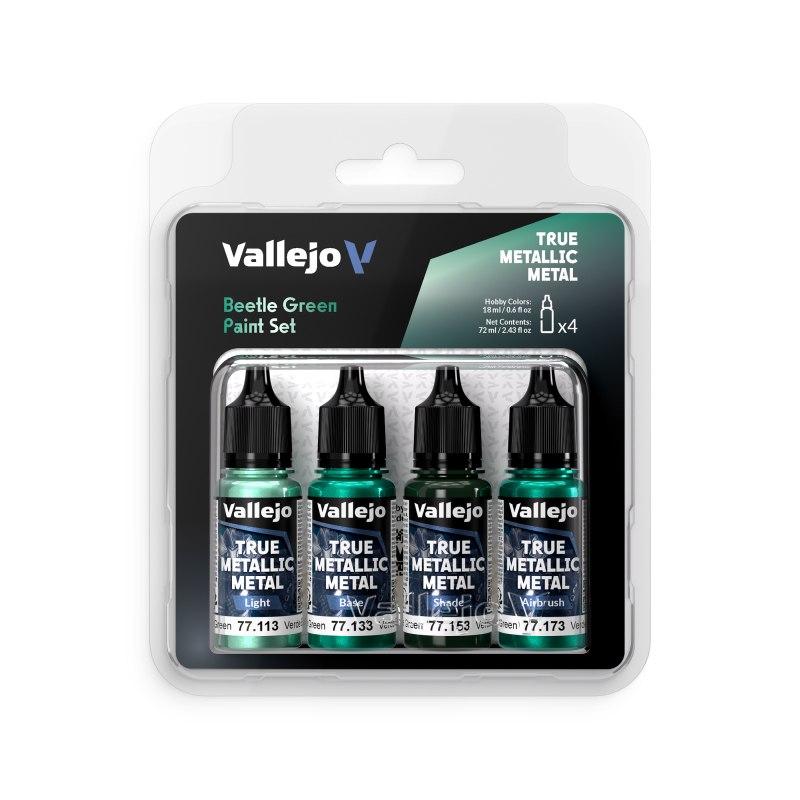 Farb-Set - TMM Beetle Green (4 x 18ml) von Acrylicos Vallejo