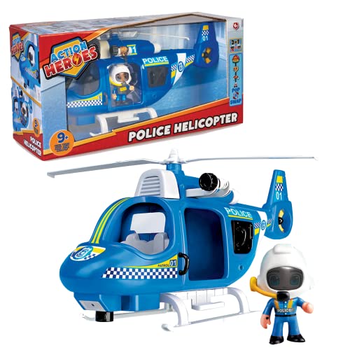 Action Heroes Polizeihubschrauber, Fahrzeug- und Figurenset, tolles Geschenk für Kinder ab 4 Jahren Action Heroes Polizeihubschrauber, Fahrzeug- und Figurenset, tolles Geschenk für Kinder ab 4 Jahren von Action Heroes