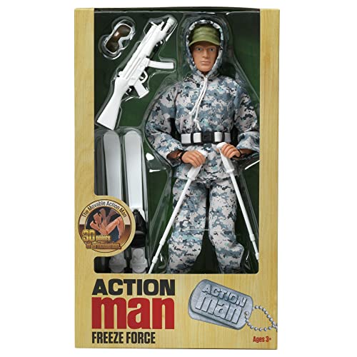 Action Man MAN von Peterkin, Freeze Force, 30,5 cm große Actionfigur mit 30 Gelenkpunkten und Zubehör, Special Edition der 4. Generation, Actionfiguren, ab 3 Jahren, Blau, Weiß Action Man MAN von Peterkin, Freeze Force, 30,5 cm große Actionfigur mit 30 Gelenkpunkten und Zubehör, Special Edition der 4. Generation, Actionfiguren, ab 3 Jahren, Blau, Weiß von LYBAOHAO