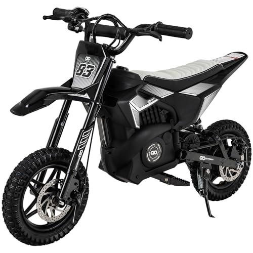 Actionbikes Motors Elektro Motorrad Kinder | 𝟐𝟒 Volt 𝟐𝟓𝟎 Watt Motor bis 𝟐𝟐 km/h | E Bike | Dirt Bike | Electric Bike | Motocross | Pocketbikes | Pocketbike | Dirtbike ab 6 Jahren (Schwarz) von Actionbikes Motors