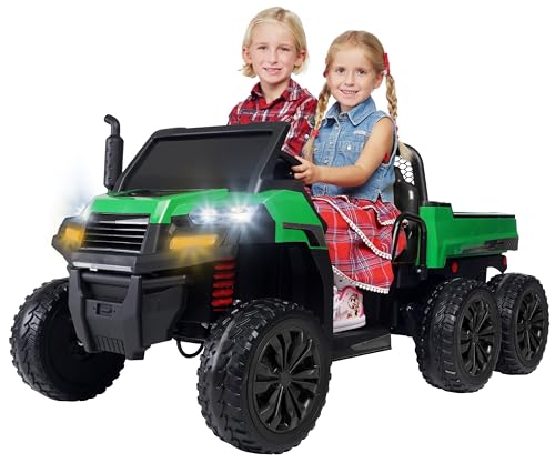 Actionbikes Motors Kinder Elektroauto UTV A730 | Fernbedienung mit First Funktion - 4-Rad Antrieb - Kinderauto elektrisch - Elektrofahrzeuge - Elektro Auto für Kinder ab 3 Jahre (Grün/Gelb) von Actionbikes Motors