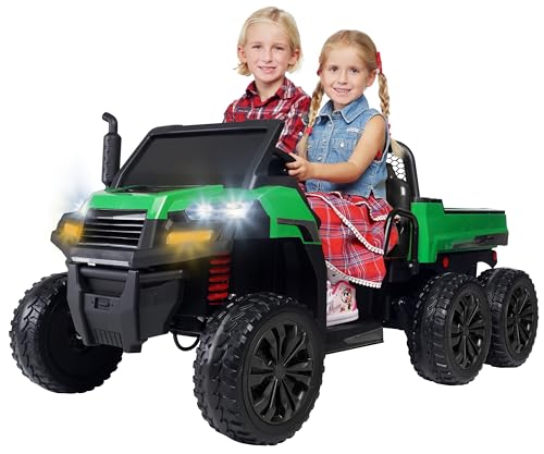 Actionbikes Motors Kinder Elektroauto A730 UTV - 4 x 35 Watt Motor - 2 Sitzer - Eva Vollgummireifen - 2,4 Ghz Fernbedienung (Grün/Gelb) von Actionbikes Motors