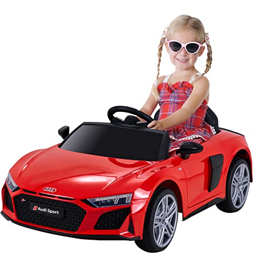 Actionbikes Motors Kinder Elektroauto Audi R8 Spyder | 2.4 Ghz Fernbedienung - 1 x 12 Volt 4,5AH Batterie - 2 x 30 Watt Motor - Elektro Auto für Kinder ab 3 Jahre (Rot (YSA300)) von Actionbikes Motors