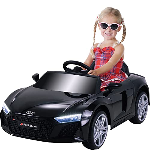 Actionbikes Motors Kinder Elektroauto Audi R8 Spyder | 2.4 Ghz Fernbedienung - 1 x 12 Volt 4,5AH Batterie - 2 x 30 Watt Motor - Elektro Auto für Kinder ab 3 Jahre (Schwarz (YSA300)) von Actionbikes Motors