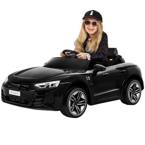 Actionbikes Motors Kinder Elektroauto Audi RS e-tron GT | 2.4 Ghz Fernbedienung - 6 Volt 7AH Batterie - 25 Watt Motor - Bluetooth - LED Scheinwerfer - Elektro Auto für Kinder ab 3 Jahre (Schwarz) von Actionbikes Motors