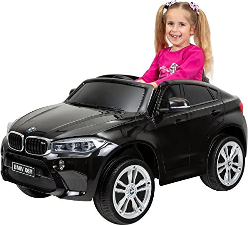 Actionbikes Motors Kinder Elektroauto BMW X6 | Fernbedienung mit First Funktion - Lizenziert - Kinderauto elektrisch - Elektrofahrzeuge - Spielzeugauto - Elektro Auto für Kinder ab 3 Jahre (Schwarz) von Actionbikes Motors