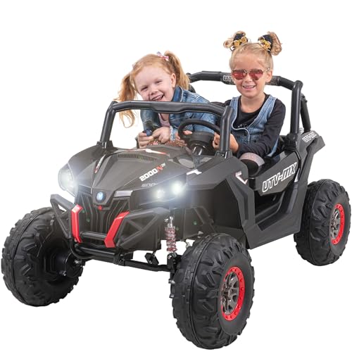 Actionbikes Motors Kinder Elektroauto UTV Buggy MX | 2.4 Ghz Fernbedienung - 2 x 12 Volt 7AH Batterie - 4 Motoren 12V 35Watt - Elektro Auto für Kinder ab 3 Jahre (Schwarz) von Actionbikes Motors