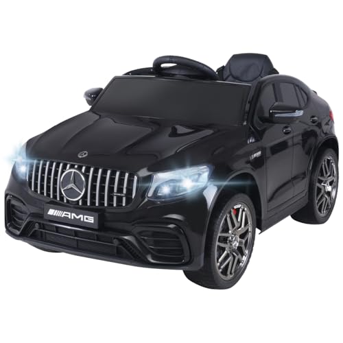 Actionbikes Motors Kinder Elektroauto Mercedes Benz AMG GLC 63S Coupé | Fernbedienung mit First Funktion - Lizenziert - Kinderauto elektrisch - Elektrofahrzeuge - Auto für Kinder ab 3 Jahre (Schwarz) von Actionbikes Motors