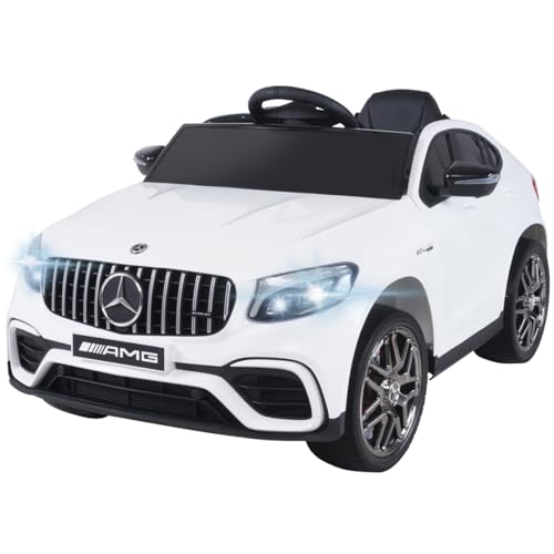 Actionbikes Motors Kinder Elektroauto Mercedes Benz AMG GLC 63S Coupé | Fernbedienung mit First Funktion - Lizenziert - Kinderauto elektrisch - Elektrofahrzeuge - Auto für Kinder ab 3 Jahre (Weiß) von Actionbikes Motors