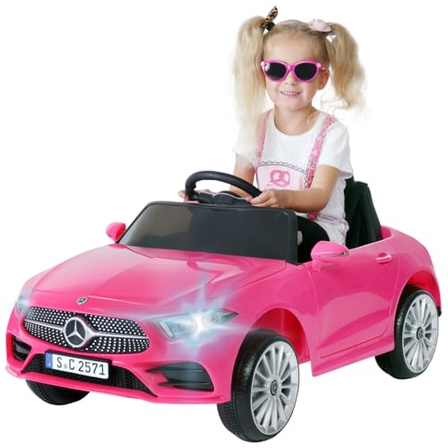 Actionbikes Motors Kinder Elektroauto Mercedes Benz CLS 350 - Lizenziert - Rc 2,4 Ghz Fernbedienung - Led - Soundmodul - Elektro Auto für Kinder ab 3 Jahre - Kinderauto Spielzeug (Pink) von Actionbikes Motors