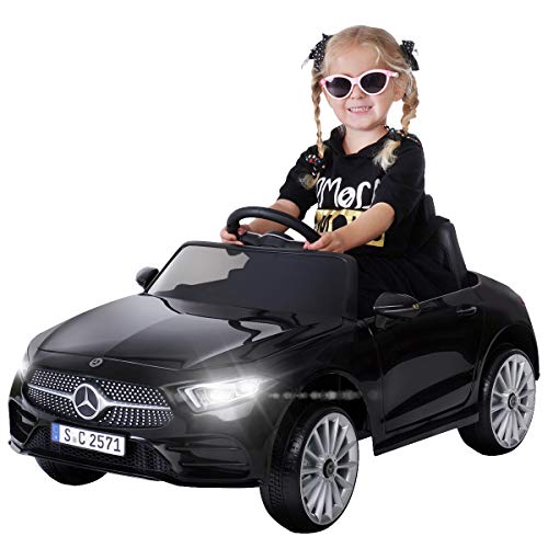 Actionbikes Motors Kinder Elektroauto Mercedes Benz CLS 350 - Lizenziert - Rc 2,4 Ghz Fernbedienung - Led - Soundmodul - Elektro Auto für Kinder ab 3 Jahre - Kinderauto Spielzeug (Schwarz) von Actionbikes Motors