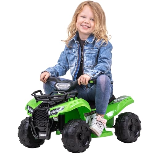 Actionbikes Motors Kinder Quad Elektro Jumpy | Elektroauto - Kinderquad - Kinderauto elektrisch - Elektrofahrzeuge - Quad bis 3 km/h - Elektrofahrzeug - Elektro Auto für Kinder ab 1 Jahr (Grün) von Actionbikes Motors