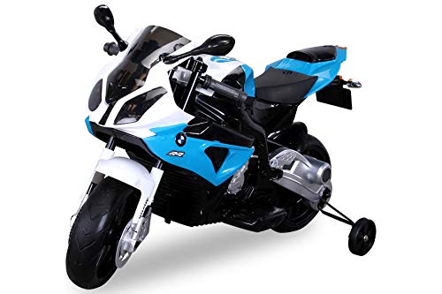 Actionbikes Motors Kinder Motorrad BMW S 1000 RR | Lizenziert - Elektroroller - Kinder Elektroauto - Kinderroller - Kinderauto elektrisch - Elektro Roller - Elektro Motorrad - Kindermotorrad (Blau) von Actionbikes Motors