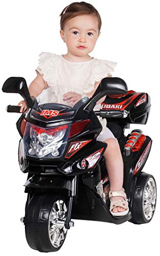 Actionbikes Motors Kinder Elektromotorrad C051 - Belastbarkeit 25 kg - Elektro Kinderdreirad mit Soundmodul - Kinder Elektro Motorrad inkl. Bremsautomatik - Ab 3 Jahren - Kindermotorrad (C051 Schwarz) von Actionbikes Motors