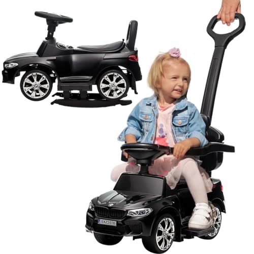 Actionbikes Motors Lauflernwagen BMW M5 | Lizenziert - Bobby Car - Laufrad - Bobbycar - Kinderauto - Rutschauto mit Schiebestange - Kinderfahrzeuge - Lernspielzeug - Rutschfahrzeug ab 1 Jahr (Schwarz) von Actionbikes Motors