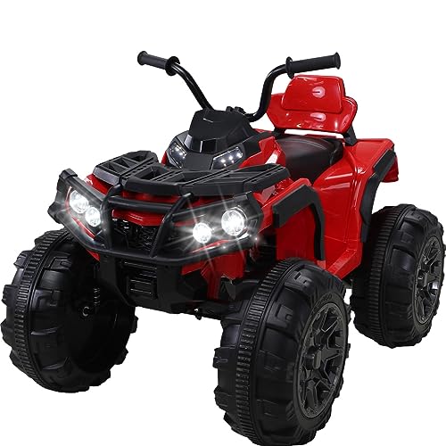 Original Actionbikes Motors Kinder Elektro Quad Bumper Offroad I Lizenziert - 2 x 35 Watt Motoren - 1x 12 V 7Ah Batterie - 6 Km/h - Beleuchtete Armaturen - Multimedia (Rot) von Actionbikes Motors