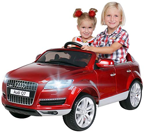 Actionbikes Motors Kinder Elektroauto Audi Q7 4L | 2.4 Ghz Fernbedienung - 12 Volt 10AH Batterie - 2 x 45 Watt Motoren - Elektro Auto für Kinder ab 3 Jahre (Rot lackiert) von Actionbikes Motors