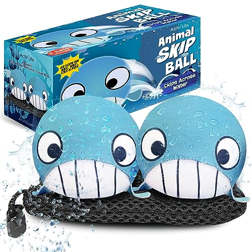 Whale Skip Balls – Outdoor-Spiele für Kinder, Kleinkindspielzeug, Baby-Badespielzeug für Kleinkinder, 3–4 Jahre, Junge, Mädchen, Geschenke für Sohn, Tochter, Poolspielzeug für Kinder, 3–10 Jahre Whale Skip Balls – Outdoor-Spiele für Kinder, Kleinkindspielzeug, Baby-Badespielzeug für Kleinkinder, 3–4 Jahre, Junge, Mädchen, Geschenke für Sohn, Tochter, Poolspielzeug für Kinder, 3–10 Jahre von Activ Life