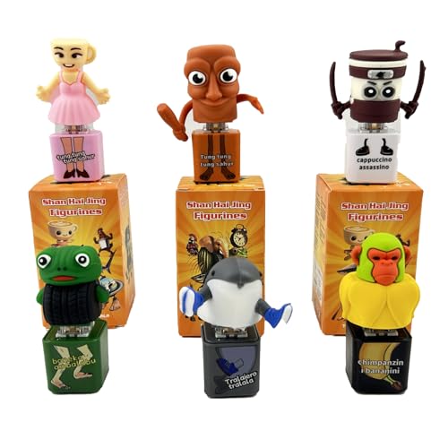 ActiveAura Eine sprechende und leuchtende Shanhaijing-Figur Schlüsselanhänger, Tung Tung Tung Sahur, Chimpanzini Bananini (6) von ActiveAura