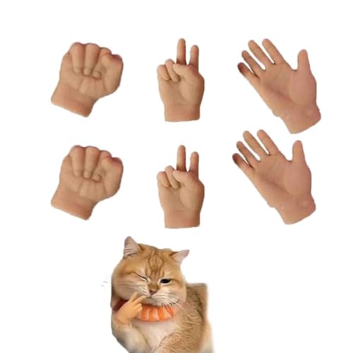 Mini-Hände für Katzen, kleine Hände für Katzen, gekreuzt, Mini-Hände, Mini-menschliche Hände für Katzen, winzige gefaltete Hände für Katzenpfoten, Fingerpuppe, kleine kleine Hände, weich für von Acuirw