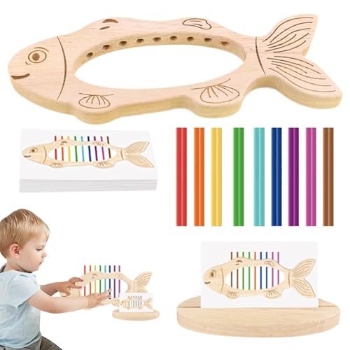 Acunny Feinmotorische Fähigkeiten sensorisches Spielzeug, hölzerne sensorische Matching -Spiele | Fischförmiger Farbsortierstock,Lackierung auf Wasserbasis Frühes Bildungsspielzeug für Kindertag, Acunny Feinmotorische Fähigkeiten sensorisches Spielzeug, hölzerne sensorische Matching -Spiele | Fischförmiger Farbsortierstock,Lackierung auf Wasserbasis Frühes Bildungsspielzeug für Kindertag, von Acunny