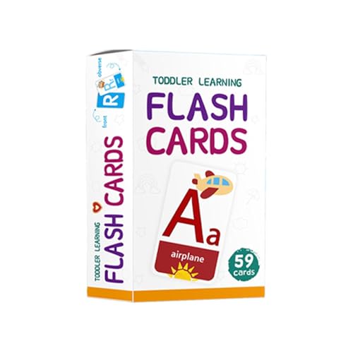 Acunny Flash-Karten für Kleinkinder, Flash-Karten für frühes Lernen | doppelseitiges sensorisches Spielzeug – 59 x Alphabet-Nummern, Flash-Karten, Lernspiel für Eltern von Acunny
