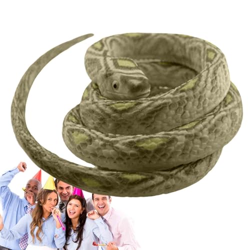 Acunny Gefälschte Schlange, Spielzeug aus Gummi, Schlangen Spielzeug, die echt aussehen | 70 cm lange Gummi-Schlangen, realistische Dekoration, Spielzeug Gags und Witze, Halloween-Partygeschenke für von Acunny