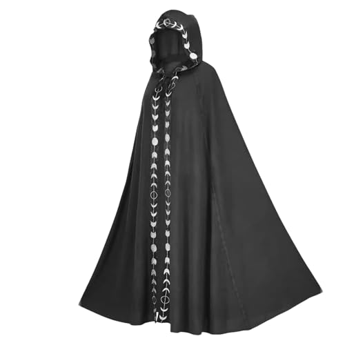 Acunny Halloween-Umhang mit Kapuze, Halloween-Vampir Umhang, Halloween-Spitzenumhang – Vampir Kostüm Zubehör für Erwachsene, Halloween-Vampir Kapuzenumhang für Party von Acunny