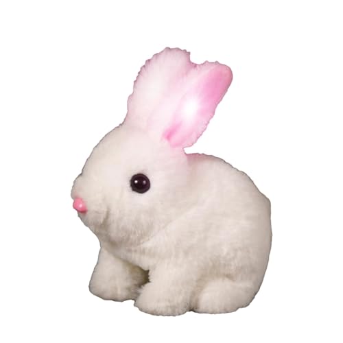 Acunny Hasenspielzeug für realistisches Bunny – Spielzeug Hase hüpfen, realistische Plüschtiere – Springen von Robotertieren zum Springen, Schütteln der Nase, drehende Ohren, Figuren von von Acunny