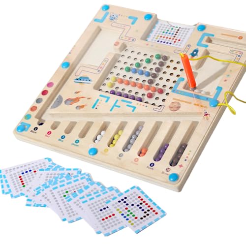 Acunny Magnetisches Labyrinth mit Farben und Zahlen, magnetisches Labyrinth – Aktivitäten zur Farbsortierung der Magnettafel aus , Spielzeug zum Zählen von Kleinkindern, für von Acunny