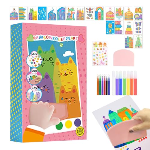Acunny Sachsee Art Kids Paint Kit, Regenbogen -Rakelpapier - Interaktive fantasievolle Regenbogenkunst | Bastelkits, Kratzermaterialien für Reisen, Familie, Freunde, Heimparty, Ostern, Geburtstag Acunny Sachsee Art Kids Paint Kit, Regenbogen -Rakelpapier - Interaktive fantasievolle Regenbogenkunst | Bastelkits, Kratzermaterialien für Reisen, Familie, Freunde, Heimparty, Ostern, Geburtstag von Acunny