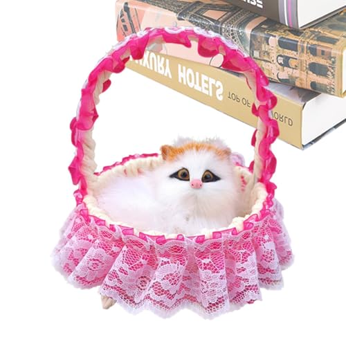 Acunny Simulationskatze, realistisches Kätzchen | Soft Touch Cat -Figur im Korb mit Schall - Exquisites Wohnkerntier, multifunktionale Tiere Puppe zum Ostern, Geburtstag, Thanksgiving Acunny Simulationskatze, realistisches Kätzchen | Soft Touch Cat -Figur im Korb mit Schall - Exquisites Wohnkerntier, multifunktionale Tiere Puppe zum Ostern, Geburtstag, Thanksgiving von Acunny
