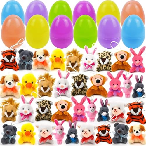 Acunny Vorgefüllte Ostereier, Ostereier gefüllt mit Spielzeug, vorplatzierte Eggs aus Plüschtieren – Tierfrage für Hunt Game, Ostern Klassenzimmer Acunny Vorgefüllte Ostereier, Ostereier gefüllt mit Spielzeug, vorplatzierte Eggs aus Plüschtieren – Tierfrage für Hunt Game, Ostern Klassenzimmer von Acunny