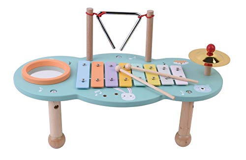 AdamToys Musikspielzeug Tiere Lerntisch Spieltisch 4in1 Musikinstrument Kinder Musik-Set von AdamToys